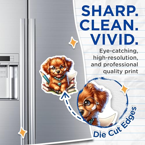 (2 Pack) Cute Dog Lover Decor Magnet - 5" On Longest Side - Sticks to Smooth Flat Surfaces - Made in USA - MAG9393