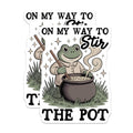 (2 Pack) Frog Stirring Pot Magnets - Funny Frog Cooking - Whimsical Kitchen Decor - 5" On Longest Side - Premium Magnet - for Cars, Refrigerators, Toolboxes, Lockers - Made in USA - MAG16853
