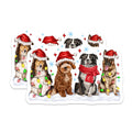 (2 Pack) Christmas Dog Magnets - Holiday Pet Decor - Dog Lover Present - 5 Inches On Longest Side - Thick Durable Magnet - Made in USA - MAG25840