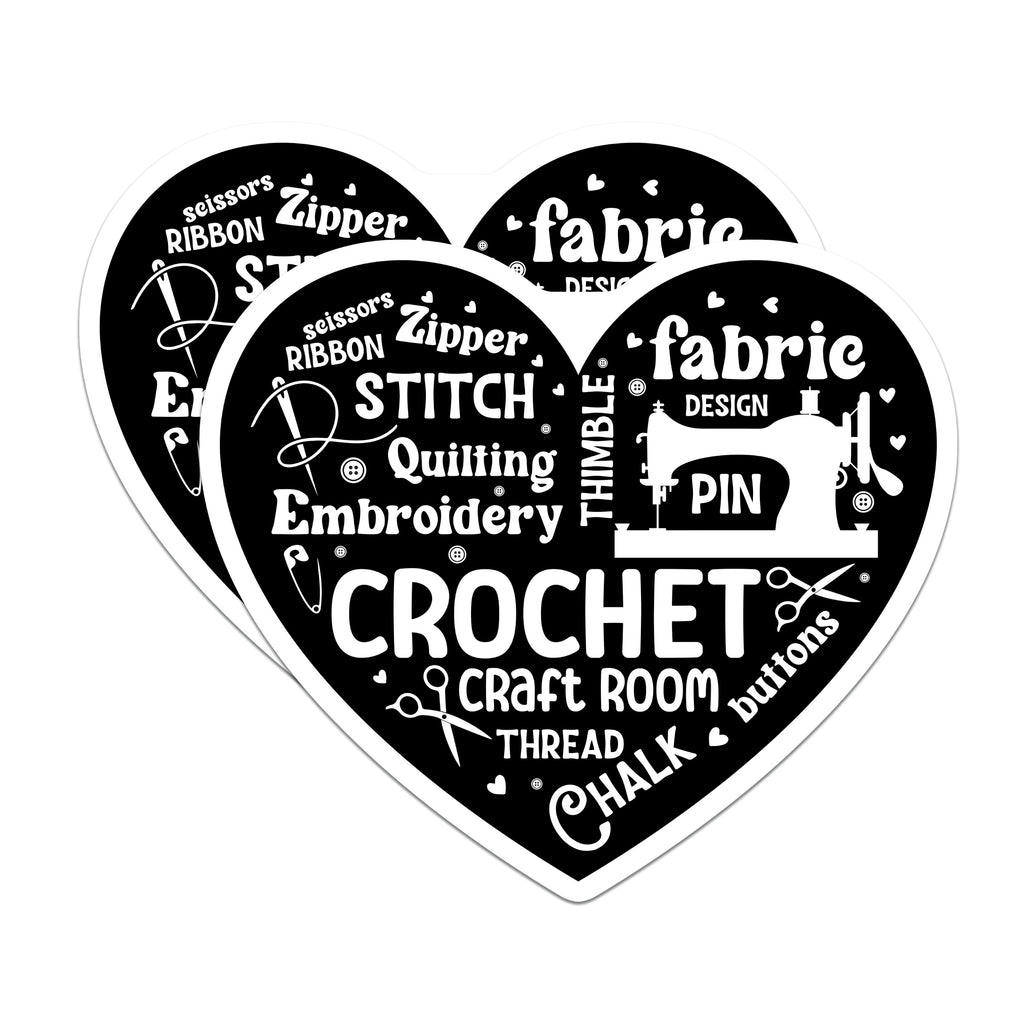(2 Pack) Sewing Magnets - Craft Room Decor - Quilting Embroidery - Crocheting Needlework Hobbyist - Refrigerator Accent - 5 Inches On Longest Side - Thick Durable Magnet - Made in USA - MAG37321