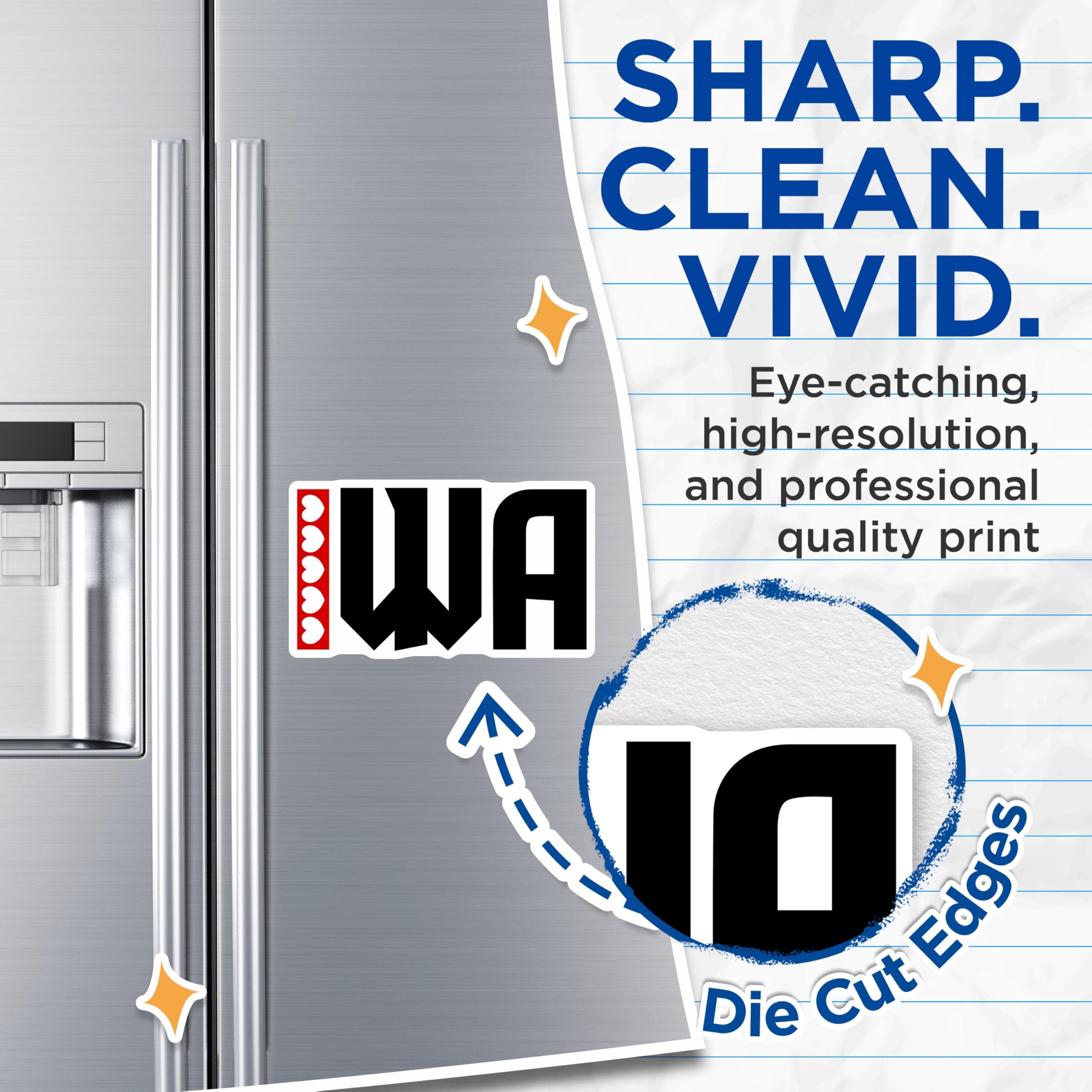 (2 Pack) IWA Initials Magnets - Heart Accent - Alphabet Home Decor - 5" On Longest Side - Premium Magnet - for Cars, Refrigerators, Toolboxes, Lockers - Made in USA - MAG17532