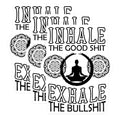 (3 Pack) Inhale Exhale Decals - Yoga Meditation Sticker - Spiritual Laptop Decal - 3 Inches On Longest Side - Easy Peel & Apply - Made in USA - 3MCS7677