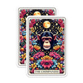 (2 Pack) Chimpanzee Flower Art Magnets - Vibrant Jungle Animals - Wildlife Animal Magnets for Fridge or Office - 5" On Longest Side - for Cars, Fridges, Toolboxes - Made in USA - MAG4450