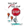 (2 Pack) Full Stop Funny Stickers - Humorous Street Sign - Cute Cartoon Ham Leg - 5" On Longest Side - Sticks to Smooth Flat Surfaces - Made in USA - BMCS7584