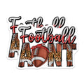 (2 Pack) Football Aunt Magnets - Game Day Fan Decor - Leopard Print Sports Aunts - 5 Inches On Longest Side - Thick Durable Magnet - Made in USA - MAG27755