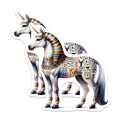 (2 Pack) Egyptian Unicorn Magnets - Mythology Art - Fantasy Fridge Decor - 5 Inches On Longest Side - Thick Durable Magnet - Made in USA - MAG37496