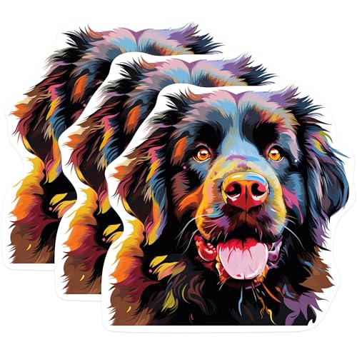 (3 Pack) Colorful Dog Decals - Bernese Mountain Dog - Laptop Decal - 3 Inches On Longest Side - Easy Peel & Apply - Made in USA - 3MCS0781