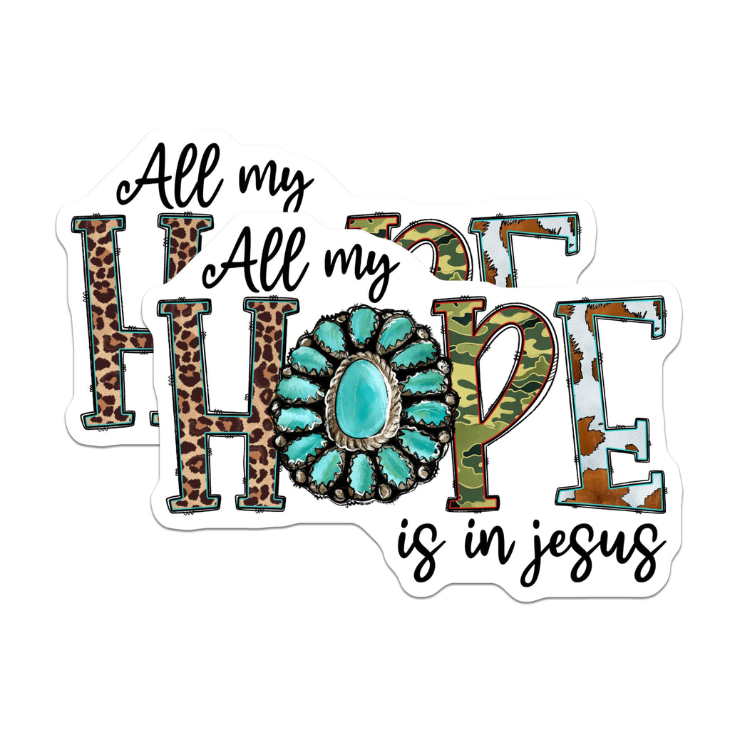(2 Pack) Christian Faith Magnets - Western Boho Farmhouse Decor - Inspirational Jesus Quote Magnets - Religious Statement - 5 Inches On Longest Side - Thick Durable Magnet - Made in USA - MAG30563