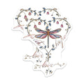 (2 Pack) Faith Hope Love Magnets - Dragonfly Floral Art - Inspirational Home - Heart Shaped Design - 5" On Longest Side - for Cars, Fridges, Toolboxes - Made in USA - MAG4191