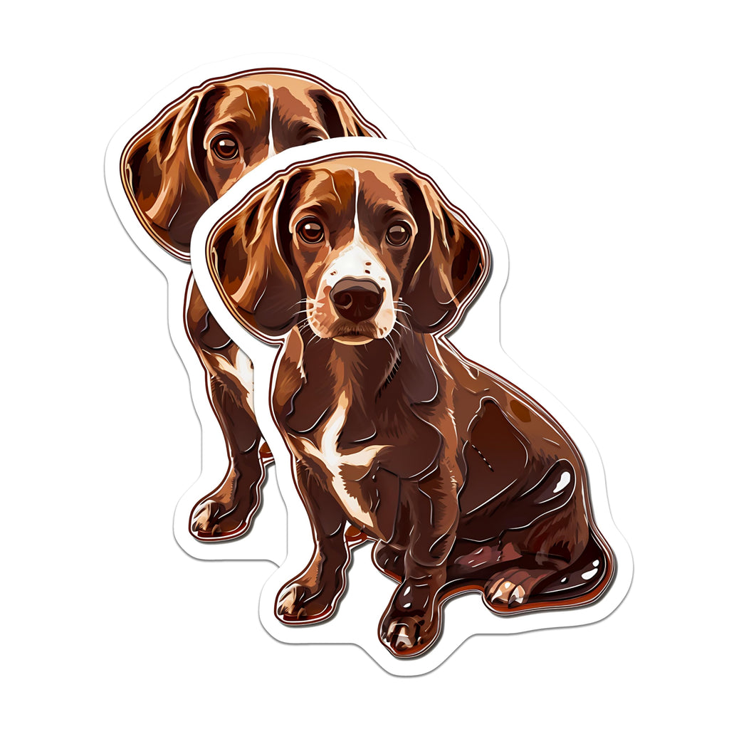 (2 Pack) Dachshund Dog Magnets - Cute Weenie Dog - Fridge Magnets - 5" On Longest Side - Premium Magnet - for Cars, Refrigerators, Toolboxes, Lockers - Made in USA - MAG16531