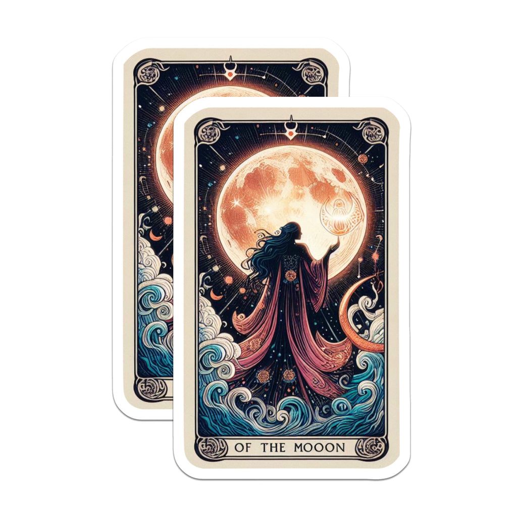 (2 Pack) Moon Goddess Magnets - Mystical Tarot Art - Lunar Witchy Decor - 5 Inches On Longest Side - Thick Durable Magnet - Made in USA - MAG22794