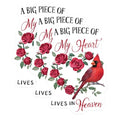 (3 Pack) Cardinal Decals - Memorial Decals - Heaven Decals - 3 Inches On Longest Side - Easy Peel & Apply - Made in USA - 3MCS6052