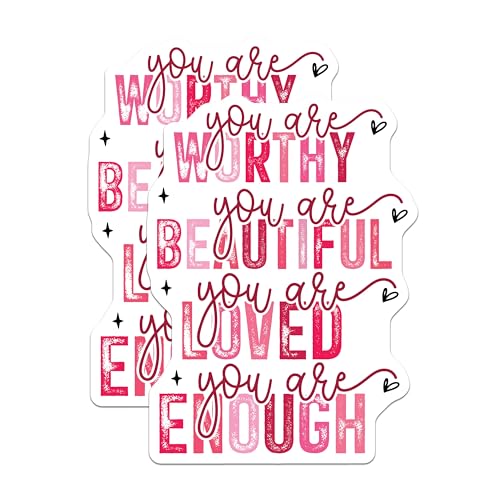 (2 Pack) Motivational Quote Stickers - Inspirational Phrase Stickers - Uplifting Words Stickers - 5" On Longest Side - Sticks to Any Smooth Flat Surface - Made in USA - BMCS3095