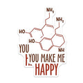 (2 Pack) Serotonin Molecule Stickers - Science Lover - Chemistry Enthusiast Decal - 5" On Longest Side - Sticks to Smooth Flat Surfaces - Made in USA - BMCS8023