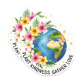 (2 Pack) Earth Day Magnets - Floral Globe - Plant Kindness Fridge Decor - 5" On Longest Side - Premium Magnet - for Cars, Refrigerators, Toolboxes, Lockers - Made in USA - MAG18646