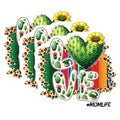 (3 Pack) Mom Life Cactus Love Decals - Leopard Serape Background - Laptop Decals - 3 Inches On Longest Side - Easy Peel & Apply - Made in USA - 3MCS6940