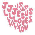 (3 Pack) Jesus Loves You Decals - Christian Decal - Laptop Decals - 3 Inches On Longest Side - Easy Peel & Apply - Made in USA - 3MCS7692
