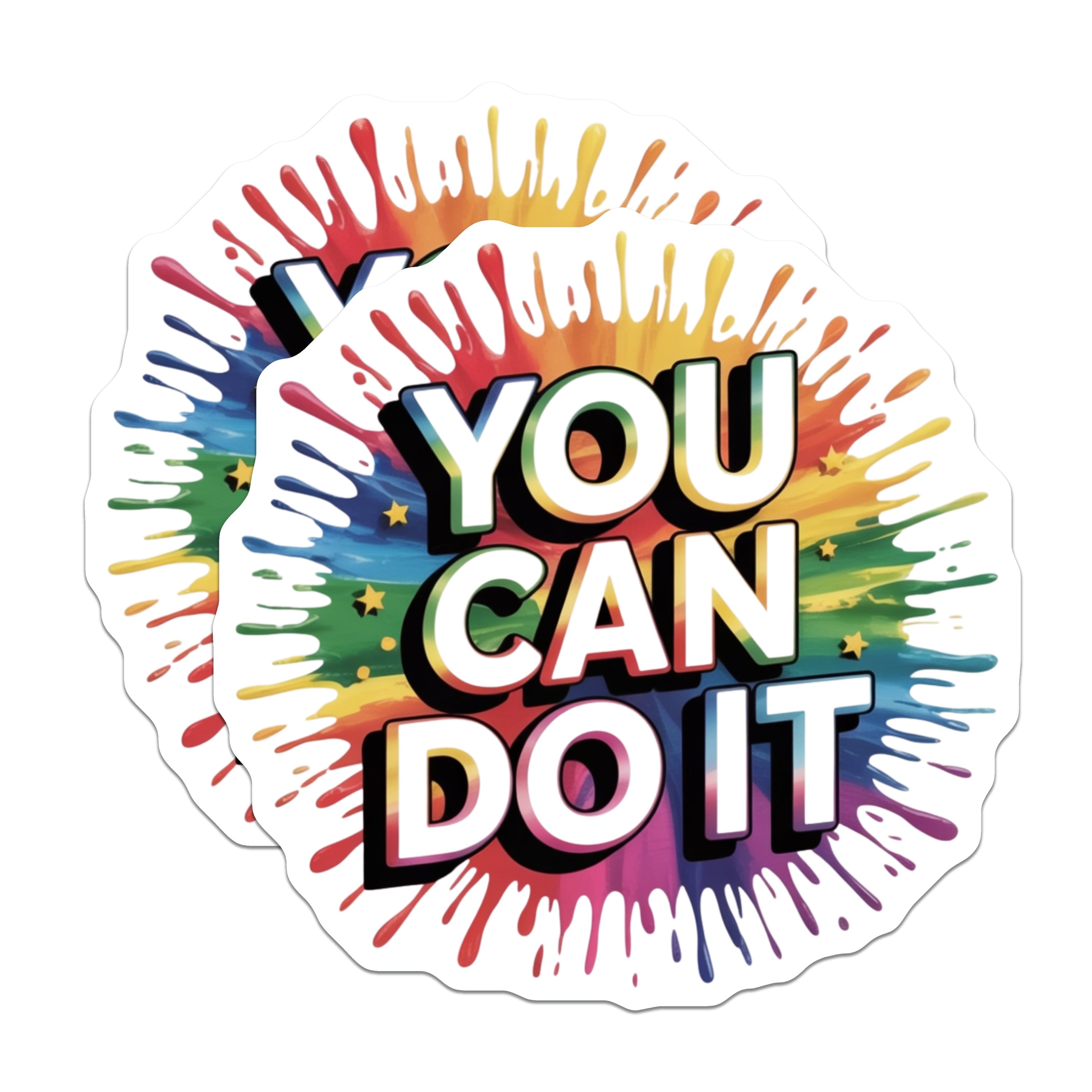 (2 Pack) Motivational Quote Magnets - Positive Affirmation Decor - Rainbow Daily Inspiration for Fridge Student Locker - 5 Inches On Longest Side - Thick Durable Magnet - Made in USA - MAG37020