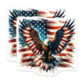 (2 Pack) American Eagle Flag Magnets - Bald Eagle Magnets - Patriotic Home Decor - USA Pride Magnets - 5" On Longest Side - for Cars, Fridges, Toolboxes - Made in USA - MAG6953