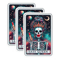 (3 Pack) Sass Queen Decals - Skull Laptop Decal - Funny Sarcastic Stickers - 3 Inches On Longest Side - Easy Peel & Apply - Made in USA - 3MCS4061