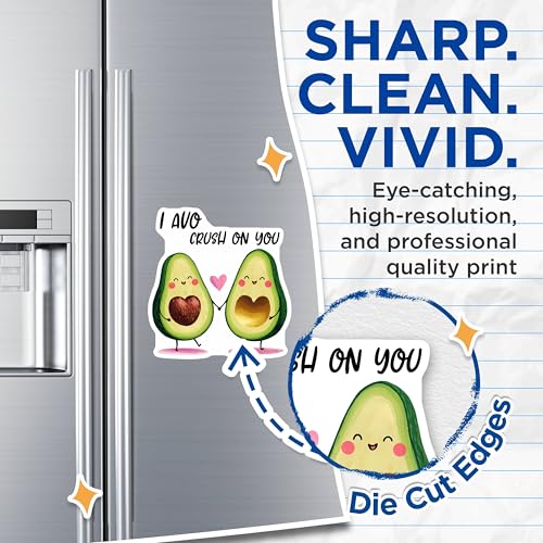 (2 Pack) Love Pun Avocado Magnets Magnets - 5" On Longest Side - Made in USA - Sticks to Refrigerators & Metal Surfaces - MAG8382