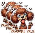 (3 Pack) Poodle Dog Decals - Pawsome Pals Cartoon - Laptop Decals - 3 Inches On Longest Side - Easy Peel & Apply - Made in USA - 3MCS1617