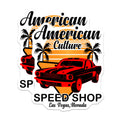 (2 Pack) American Culture Magnets - Classic Muscle Car Las Vegas - Retro Speed Shop Decor - 5 Inches On Longest Side - Thick Durable Magnet - Made in USA - MAG22033
