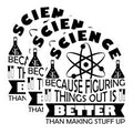 (3 Pack) Science Decals - Because Figuring Things Out - Laptop Decal - 3 Inches On Longest Side - Easy Peel & Apply - Made in USA - 3MCS4587