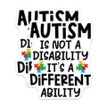 (2 Pack) Autism Awareness Magnets - Neurodiversity Support - Different Ability Advocacy - 5 Inches On Longest Side - Thick Durable Magnet - Made in USA - MAG38007