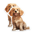 (2 Pack) Golden Retriever Puppy Magnets - Cute Dog Lover - Pet Parent Decor - 5 Inches On Longest Side - Thick Durable Magnet - Made in USA - MAG30194