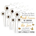 (3 Pack) Butterfly Dandelion Decals - Memorial Quote Decal - Inspirational Laptop Decal - 3 Inches On Longest Side - Easy Peel & Apply - Made in USA - 3MCS4907
