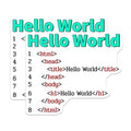 (2 Pack) Hello World HTML Code Magnets - Programming Decor - Developer Gifts - Tech Enthusiast Accessories - 5" On Longest Side - for Cars, Fridges, Toolboxes - Made in USA - MAG7435
