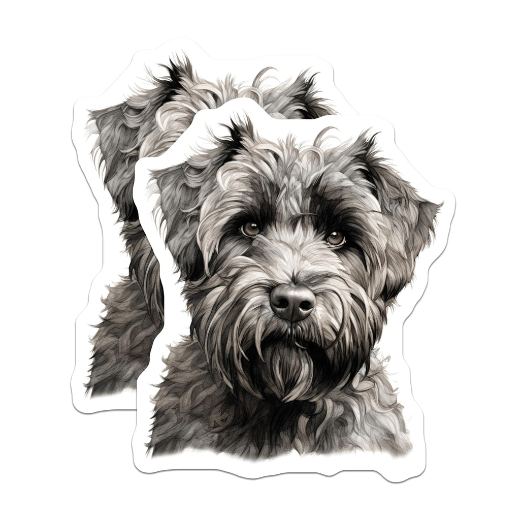 (2 Pack) Schnauzer Dog Magnets - Realistic Pet Portrait Fridge Magnets - Dog Lover Decor - 5 Inches On Longest Side - Thick Durable Magnet - Made in USA - MAG25780