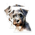 (2 Pack) Schnauzer Dog Magnets - Pet Lover Decor - Dog Breed Art for Schnauzer Owners - 5 Inches On Longest Side - Thick Durable Magnet - Made in USA - MAG30880
