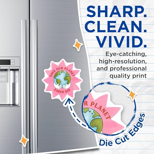 (2 Pack) Save Our Planet Earth Day Magnets Magnets - Eco Friendly Refrigerator Magnet - Earth Day Awareness - 5" On Longest Side - Made in USA - Sticks to Refrigerators & Metal Surfaces - MAG8444