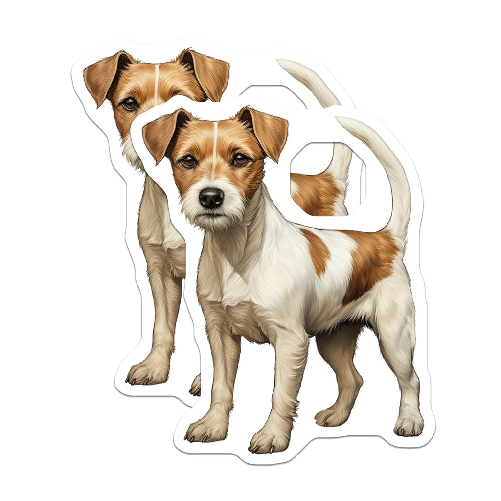 (2 Pack) Jack Russell Terrier Magnets - Dog Lover Accessory - Pet Owner Kitchen Decor - 5 Inches On Longest Side - Thick Durable Magnet - Made in USA - MAG30835