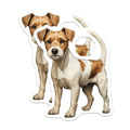 (2 Pack) Jack Russell Terrier Magnets - Dog Lover Accessory - Pet Owner Kitchen Decor - 5 Inches On Longest Side - Thick Durable Magnet - Made in USA - MAG30835