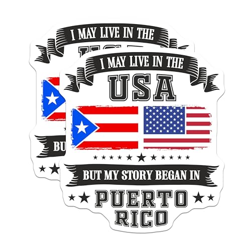 (2 Pack) USA Puerto Rico Magnets Magnets - Dual Flags - Puerto Rican Heritage - 5" On Longest Side - Made in USA - Sticks to Refrigerators & Metal Surfaces - MAG9011