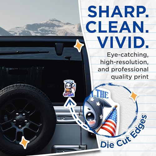 (2 Pack) Party in The USA Stickers - Grim Reaper Hotdog - Patriotic Set - 5" On Longest Side - Sticks to Smooth Flat Surfaces - Made in USA - BMCS7909