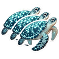 (3 Pack) Turtle Decals - Glowing Sea Turtle - Laptop Car Decal - 3 Inches On Longest Side - Easy Peel & Apply - Made in USA - 3MCS0093