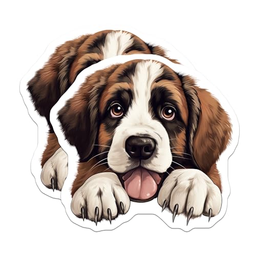 (2 Pack) Animal Lover Decor Magnet - Pet Owner Kitchen Accessories - 5" On Longest Side - Sticks to Smooth Flat Surfaces - Made in USA - MAG10287
