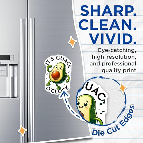 (2 Pack) It's Guac O'Clock Magnets Magnets - 5" On Longest Side - Made in USA - Sticks to Refrigerators & Metal Surfaces - MAG8794