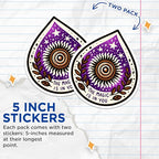 (2 Pack) The Magic is in You Stickers - Motivational Sunflower - Inspirational Quote - Positive Vibes - 5" On Longest Side - Sticks to Smooth Flat Surfaces - Made in USA - BMCS8066