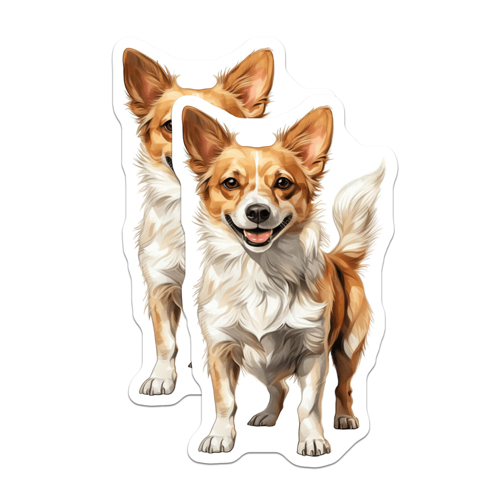 (2 Pack) Fluffy Corgi Dog Magnets - Happy Pet Lover Decor - Cute Animal Fridge Magnet - Puppy Home Decor - 5 Inches On Longest Side - Thick Durable Magnet - Made in USA - MAG27619