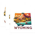 (3 Pack) Wyoming Decals - State Outline Art - Travel Souvenir Stickers - 3 Inches On Longest Side - Easy Peel & Apply - Made in USA - 3MCS4335