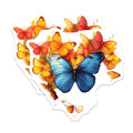(2 Pack) Vibrant Butterfly Magnets - Blue Morpho Accents - Colorful Nature Inspired Art - 5 Inches On Longest Side - Thick Durable Magnet - Made in USA - MAG24672