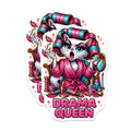 (2 Pack) Drama Queen Cat Magnets - Sassy Kitty Refrigerator Art - Funny Animal Diva Decor - Makeup Vanity Cat Lover Accessory - 5 Inches On Longest Side - Thick Durable Magnet - Made in USA - MAG21656