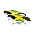 (2 Pack) Jamaica Map Magnets - Jamaican Flag Decor - Caribbean Island Souvenir - 5 Inches On Longest Side - Thick Durable Magnet - Made in USA - MAG19048