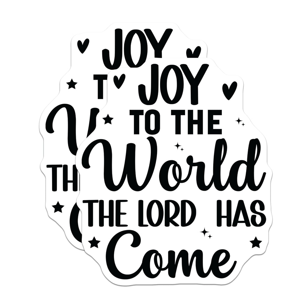 (2 Pack) Joy to the World Magnets - Christian Christmas Decor - Religious Holiday Fridge Art - Seasonal Faith Message - 5 Inches On Longest Side - Thick Durable Magnet - Made in USA - MAG24231