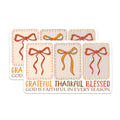 (2 Pack) Grateful Thankful Blessed Magnets - Christian Refrigerator Decor - Inspirational Autumn Art - 5 Inches On Longest Side - Thick Durable Magnet - Made in USA - MAG25995